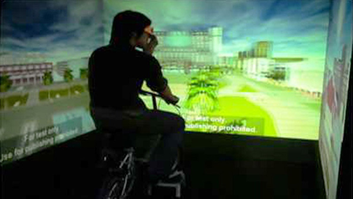东台动感影院虚拟自行车驾驶
